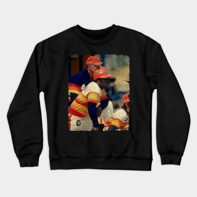 Bill Virdon and Joe Morgan in Houston Astros Crewneck Sweatshirt by PESTA PORA